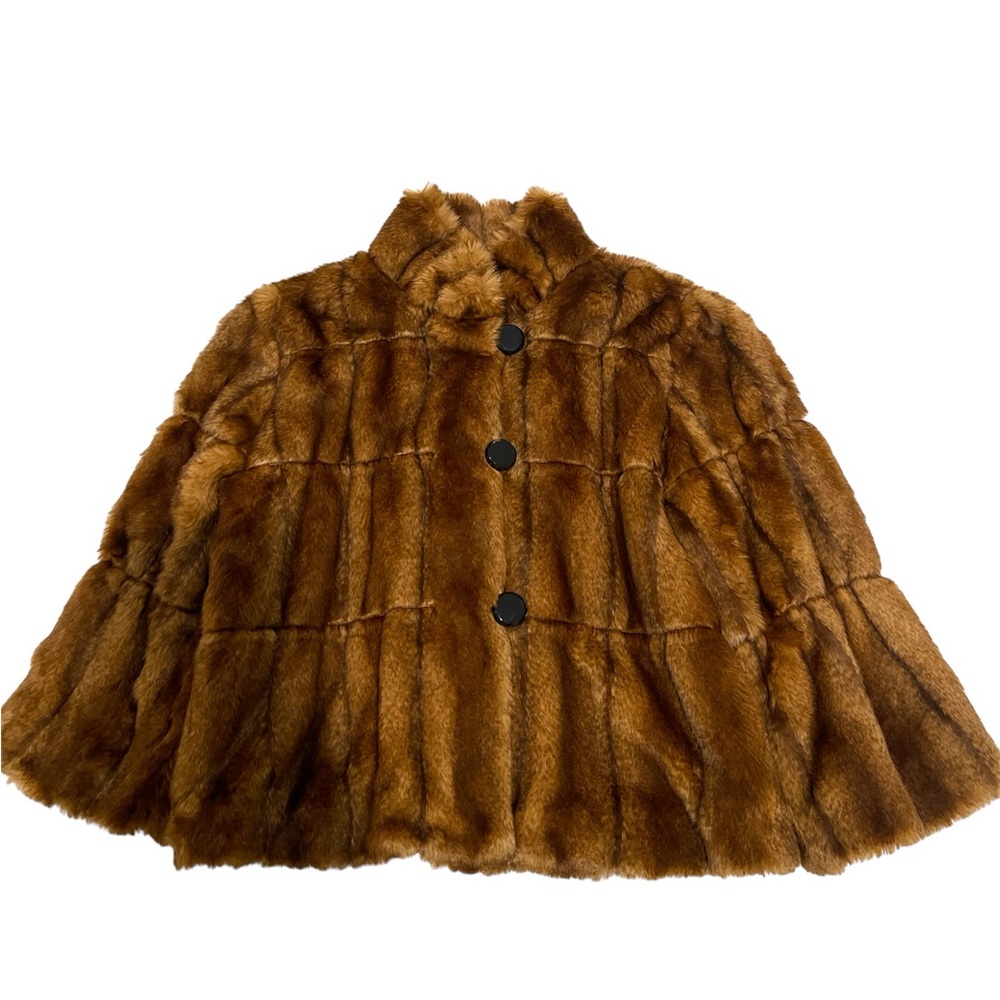 INC International Concepts Faux Fur Brown Coat
